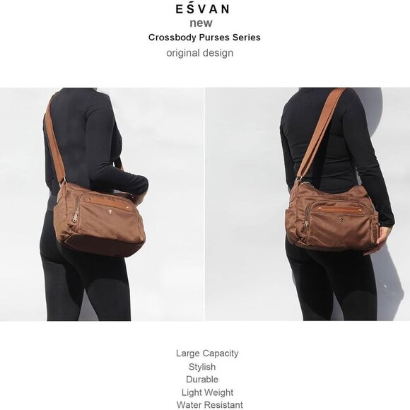 Women Crossbody Bag Shoulder Handbag Multiple Pockets Bag Ladies Messenger Bag P - Picture 4 of 7